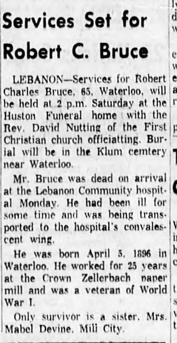 Robert C. Bruce obit